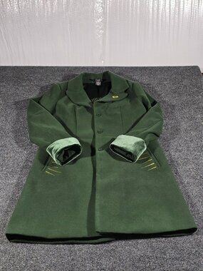 Our Universe Wicked Oz Emerald City Coat Men's Medium Green Faux Fur Wizard